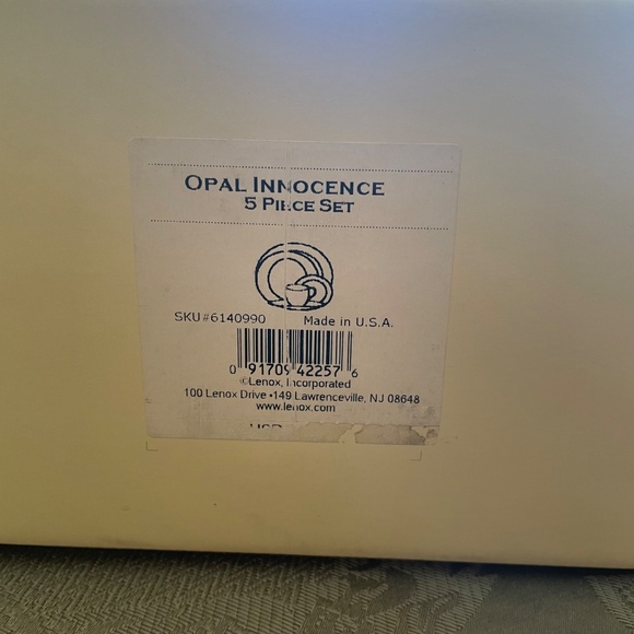 Lenox Opal Innocence Bone China -5 oc place setting -New in Box - Picture 8 of 8